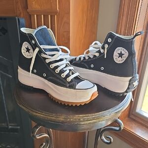 Converse Black and White Platform High-Tops